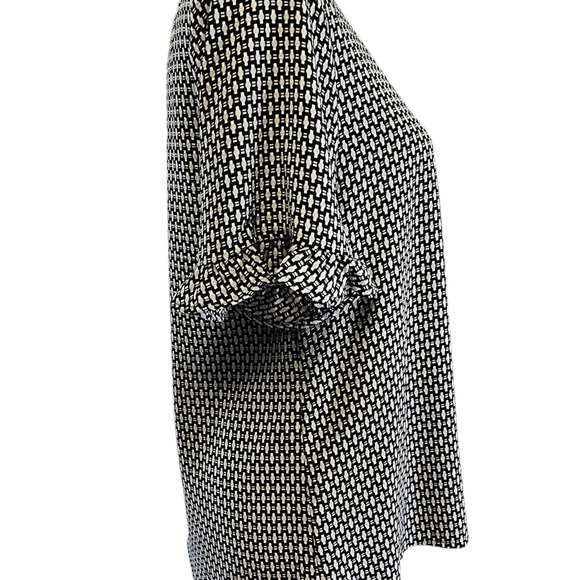 NWOT CeCe Black and White Patterned Blouse - Picture 2 of 3